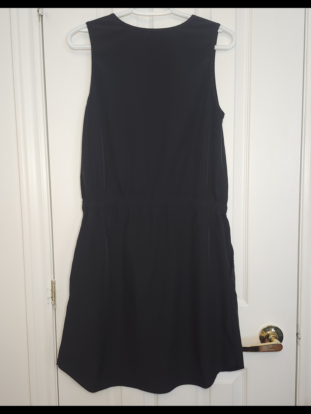 Travel Dress Sleeveless Black High-Low Drawstring Waist - Sz S - Picture 4 of 6